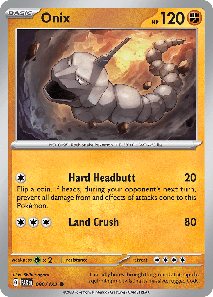 Onix Pokémon card