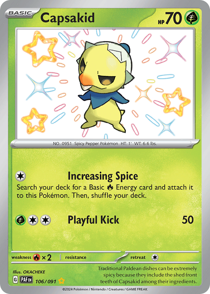 Capsakid Pokémon card