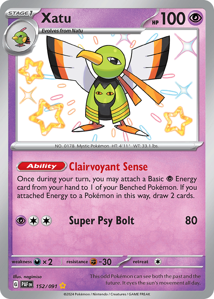 Xatu Pokémon card