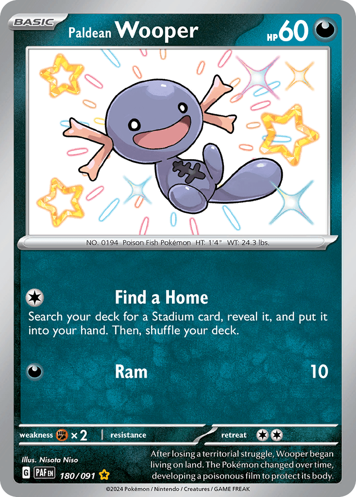Paldean Wooper Pokémon card