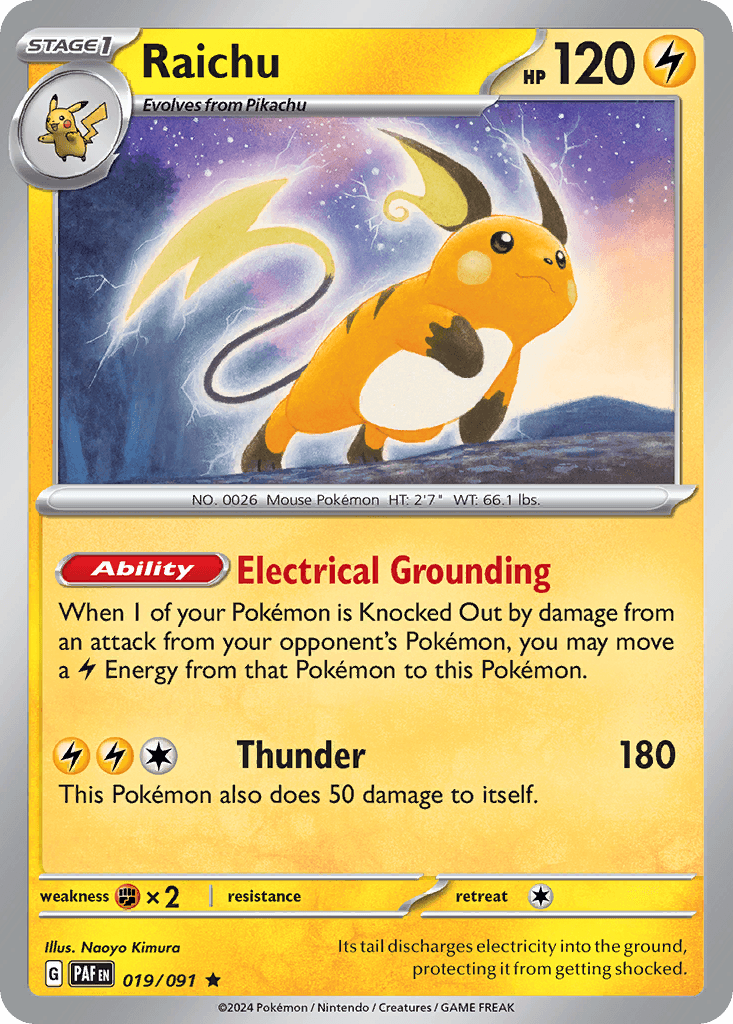 Raichu Pokémon card
