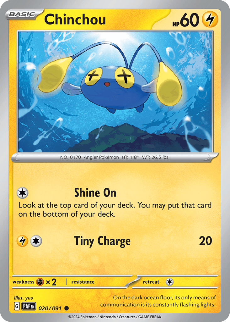 Chinchou Pokémon card