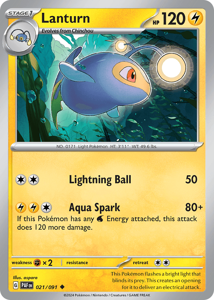 Lanturn Pokémon card