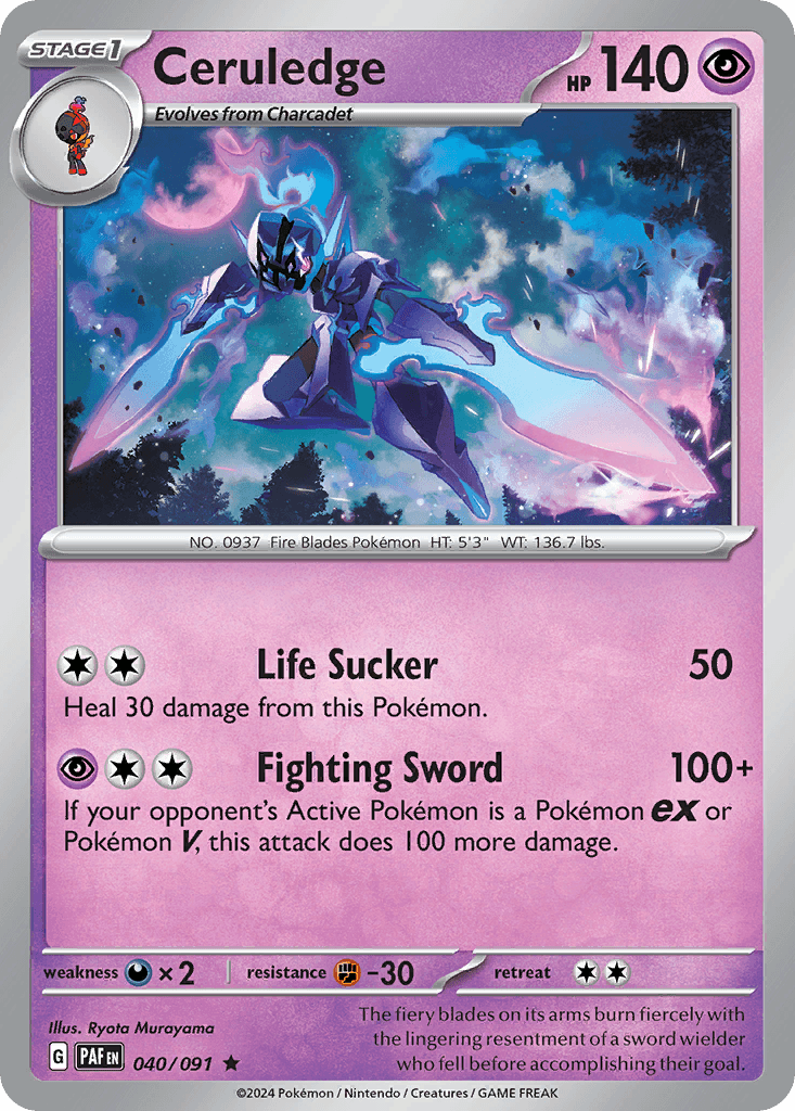 Ceruledge Pokémon card