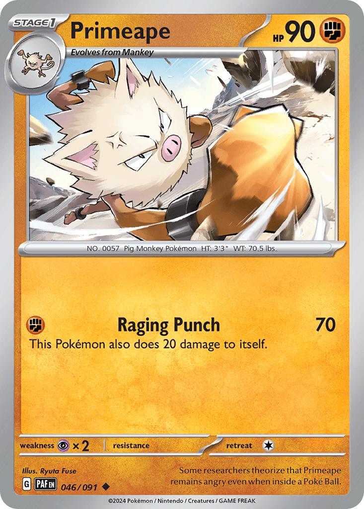 Primeape Pokémon card