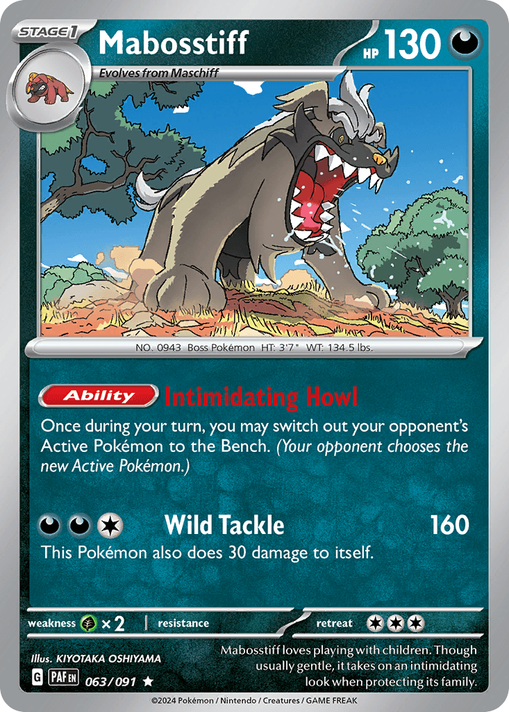 Mabosstiff Pokémon card