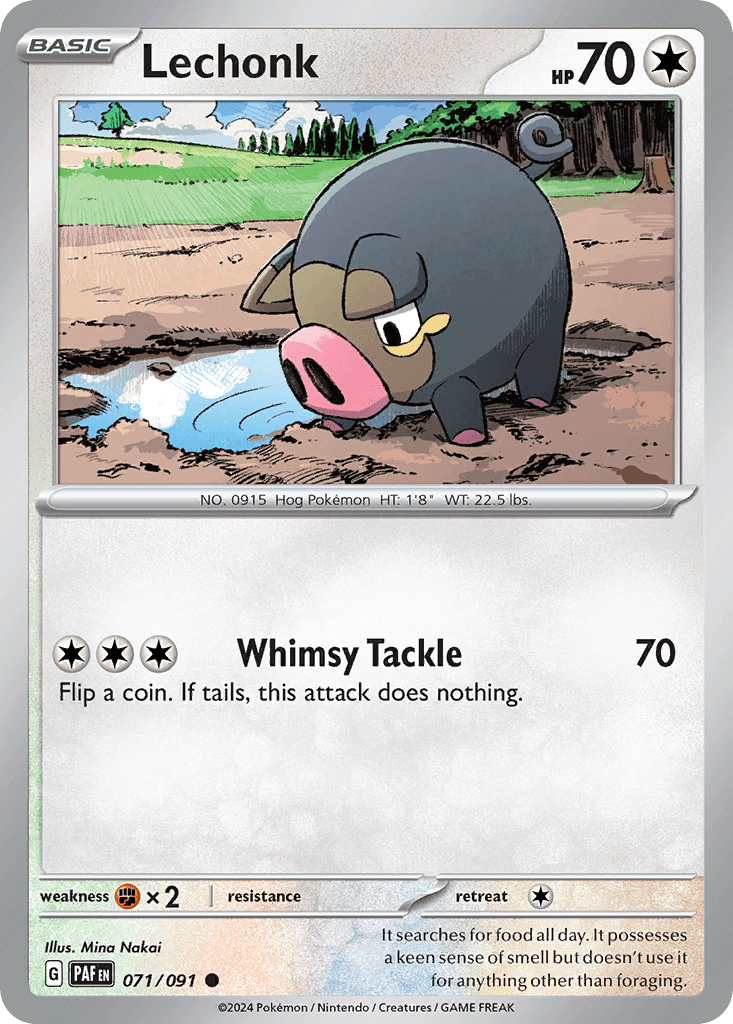 Lechonk Pokémon card