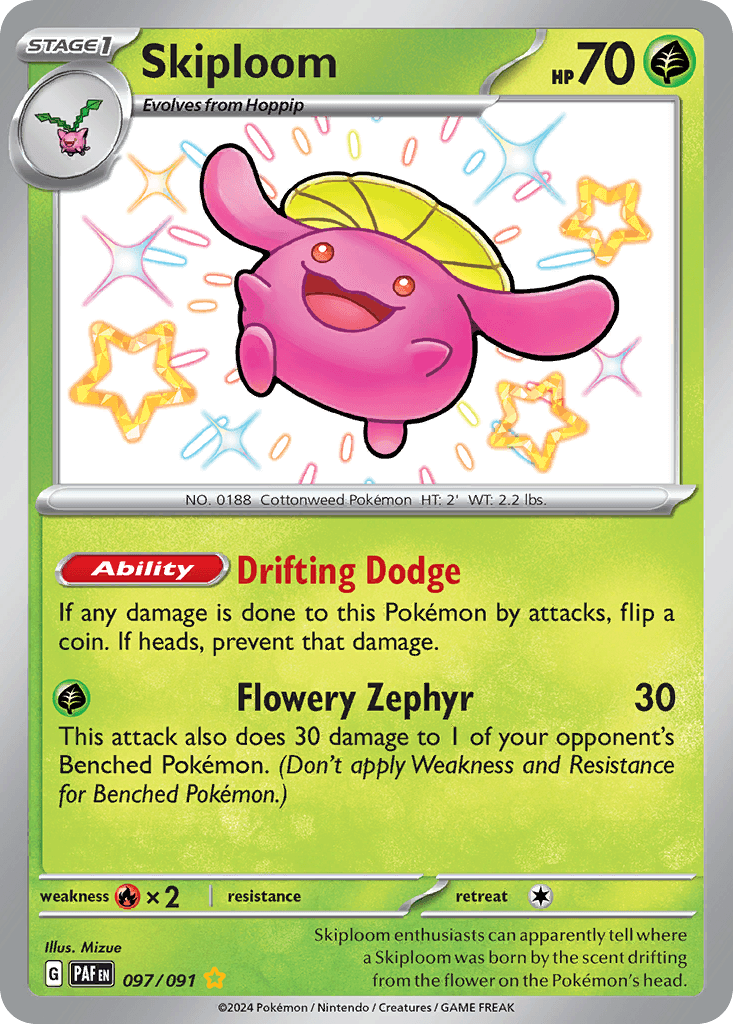 Skiploom Pokémon card