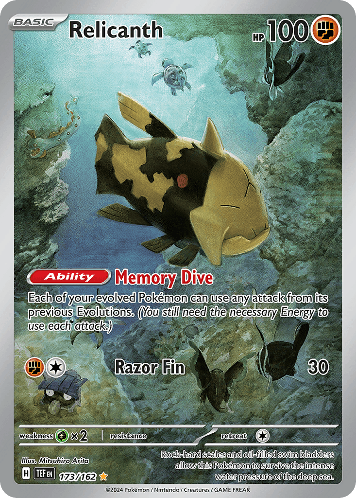 Relicanth illustrated by Mitsuhiro Arita