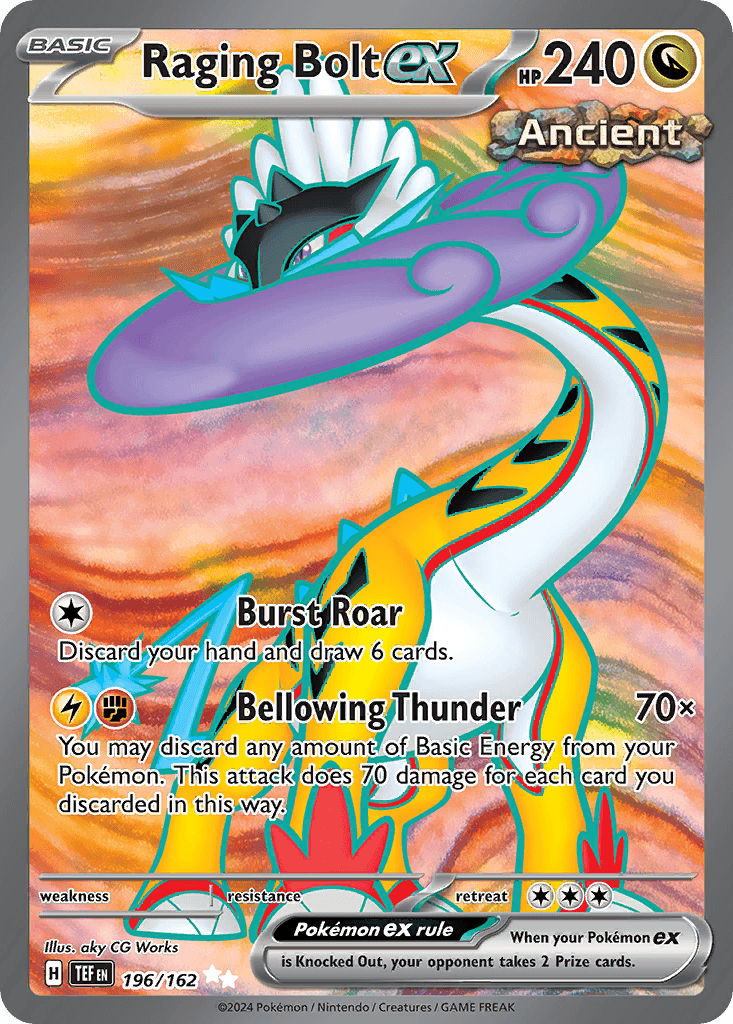 Raging Bolt ex Pokémon card