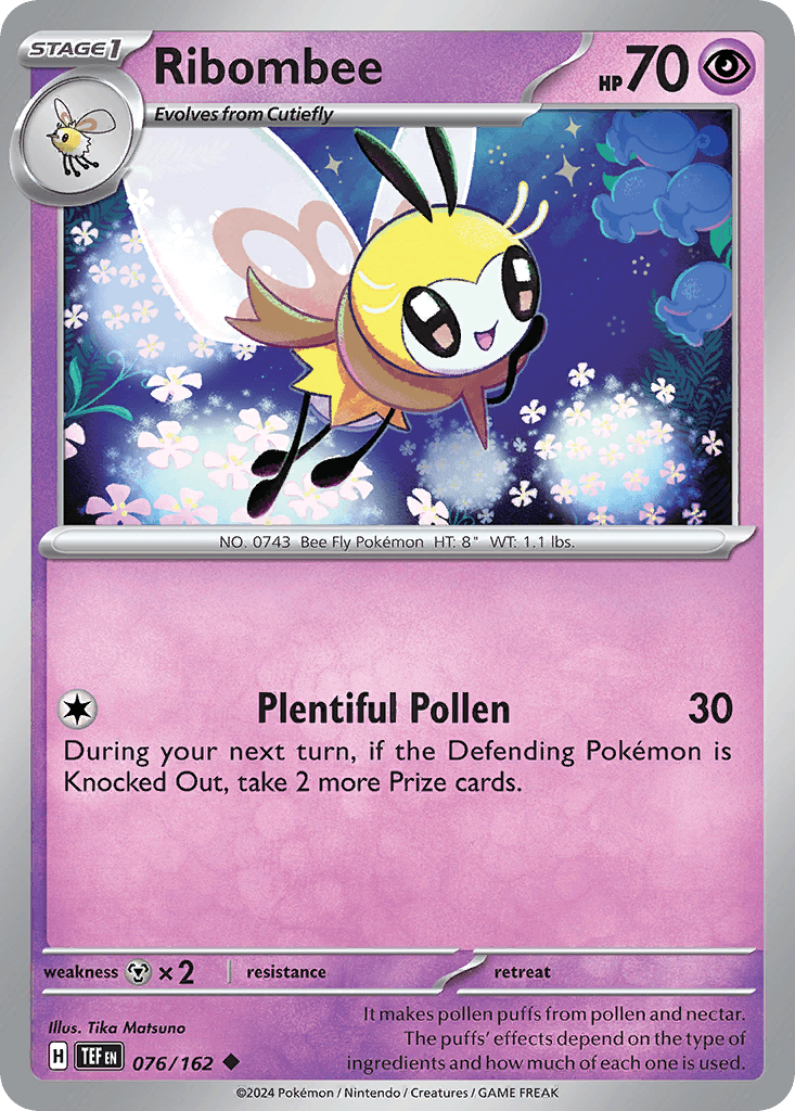 Ribombee Pokémon card