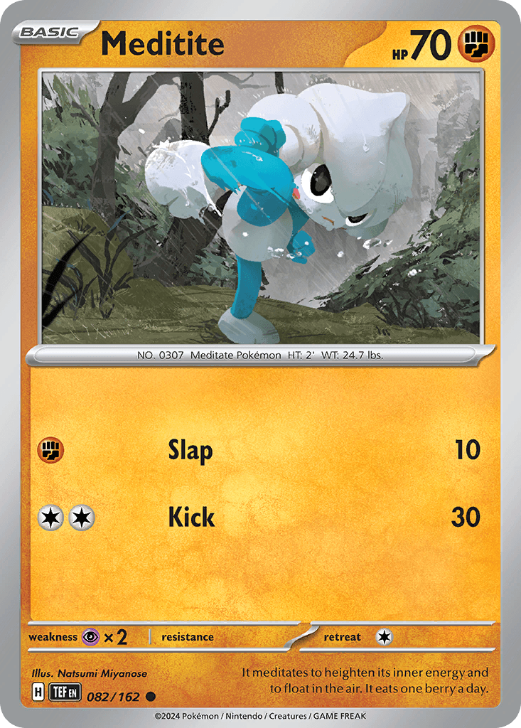 Meditite Pokémon card