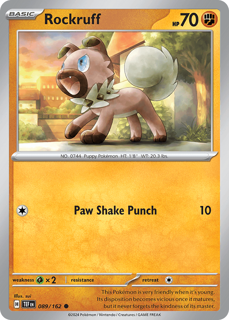 Rockruff Pokémon card