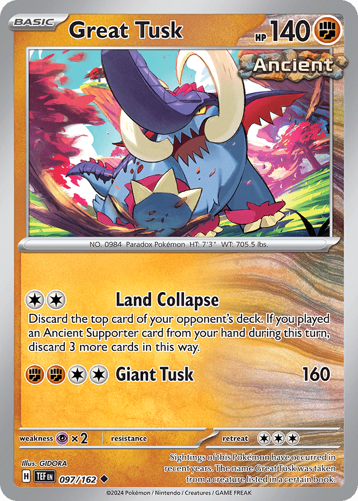 Great Tusk Pokémon card