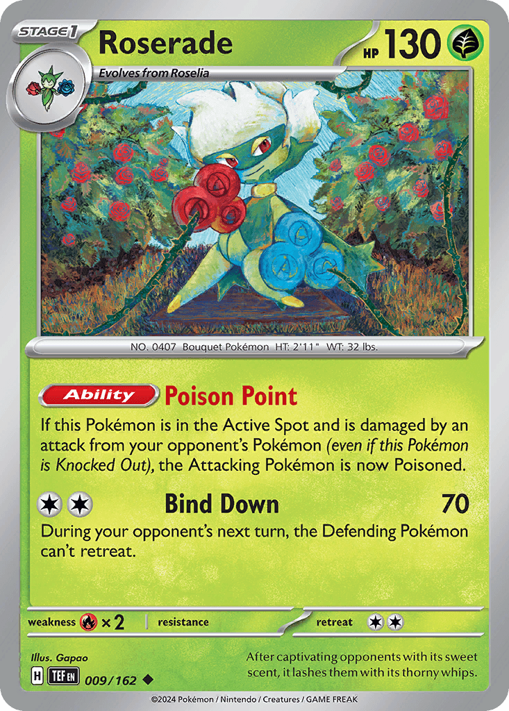Roserade Pokémon card