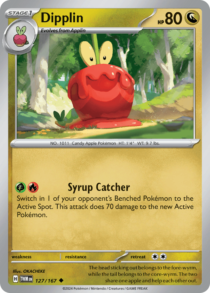 Dipplin Pokémon card