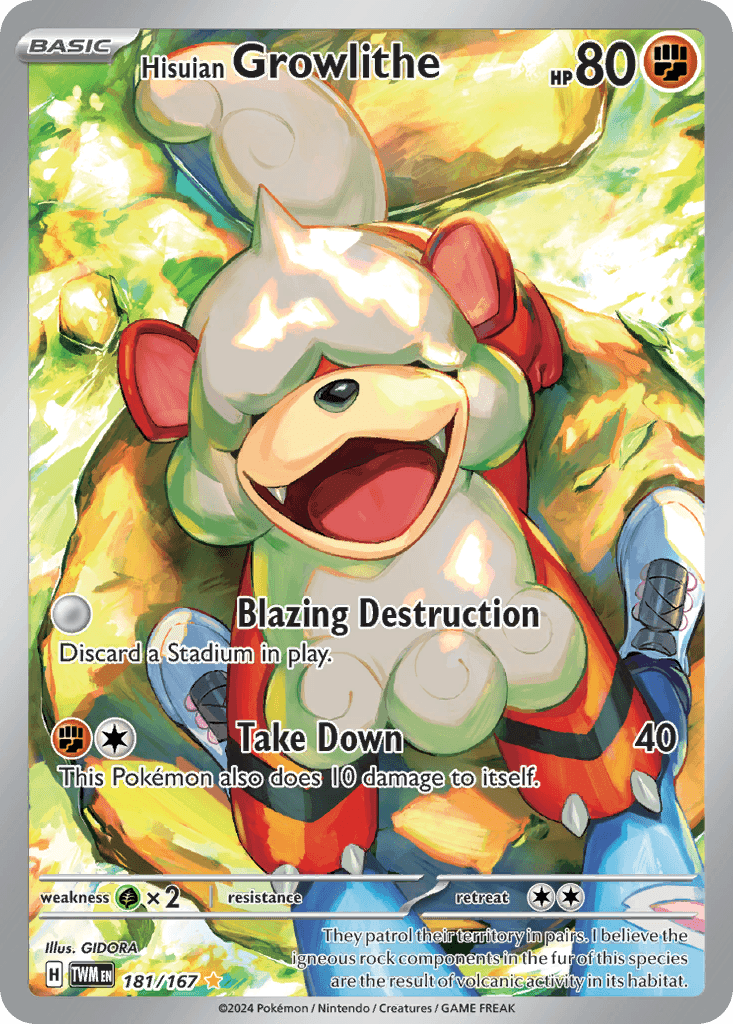 Hisuian Growlithe Pokémon card