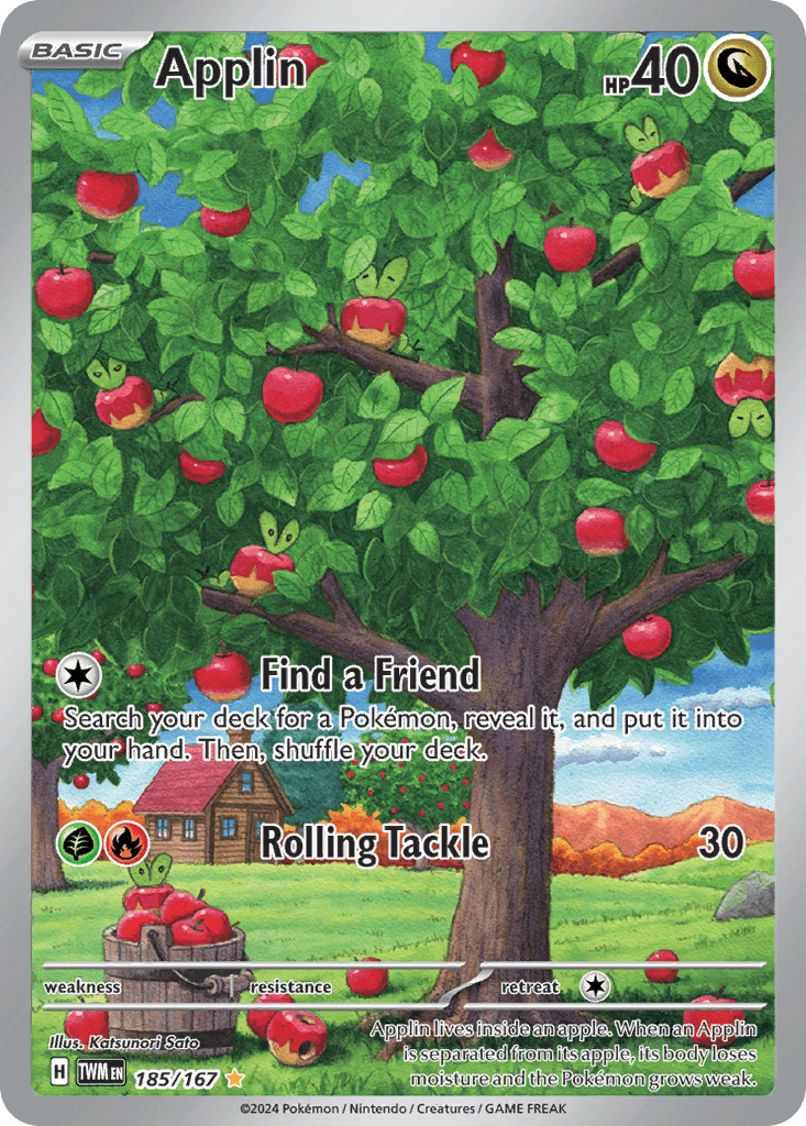 Applin Pokémon card