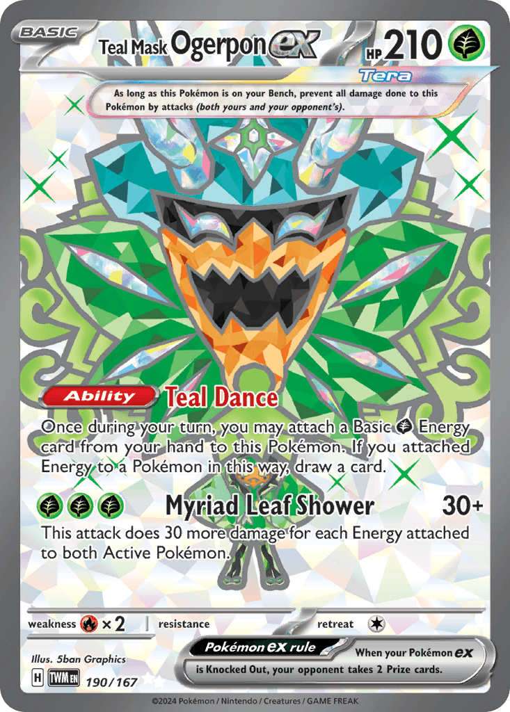 Teal Mask Ogerpon ex Pokémon card