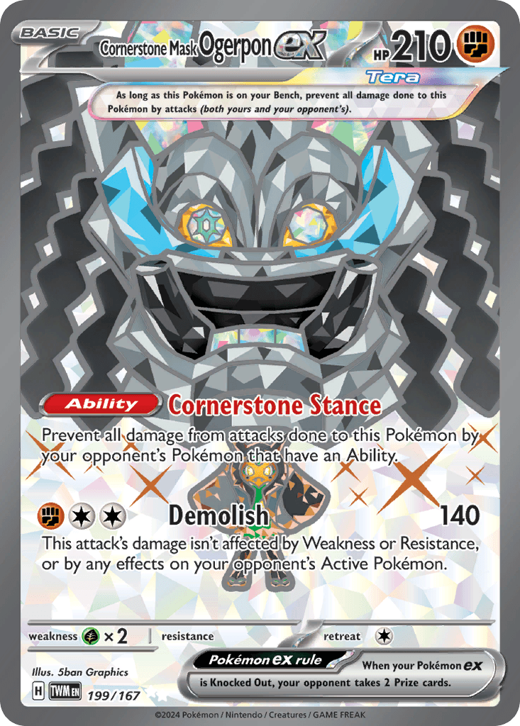 Cornerstone Mask Ogerpon ex Pokémon card