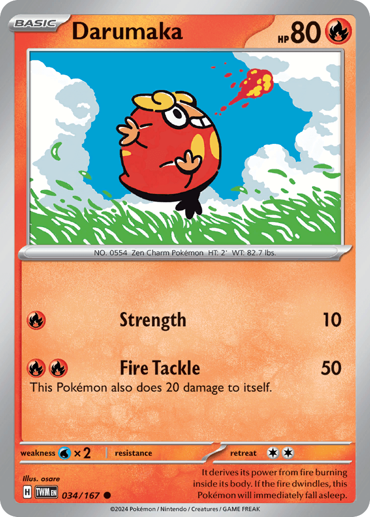 Darumaka Pokémon card