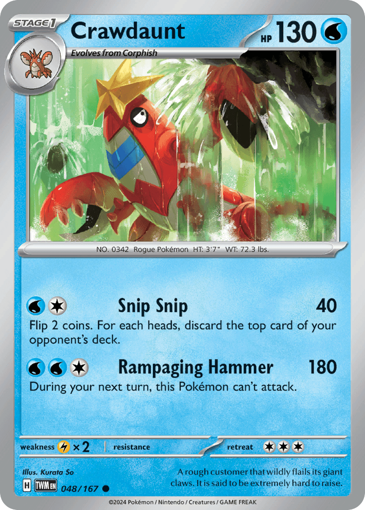 Crawdaunt Pokémon card