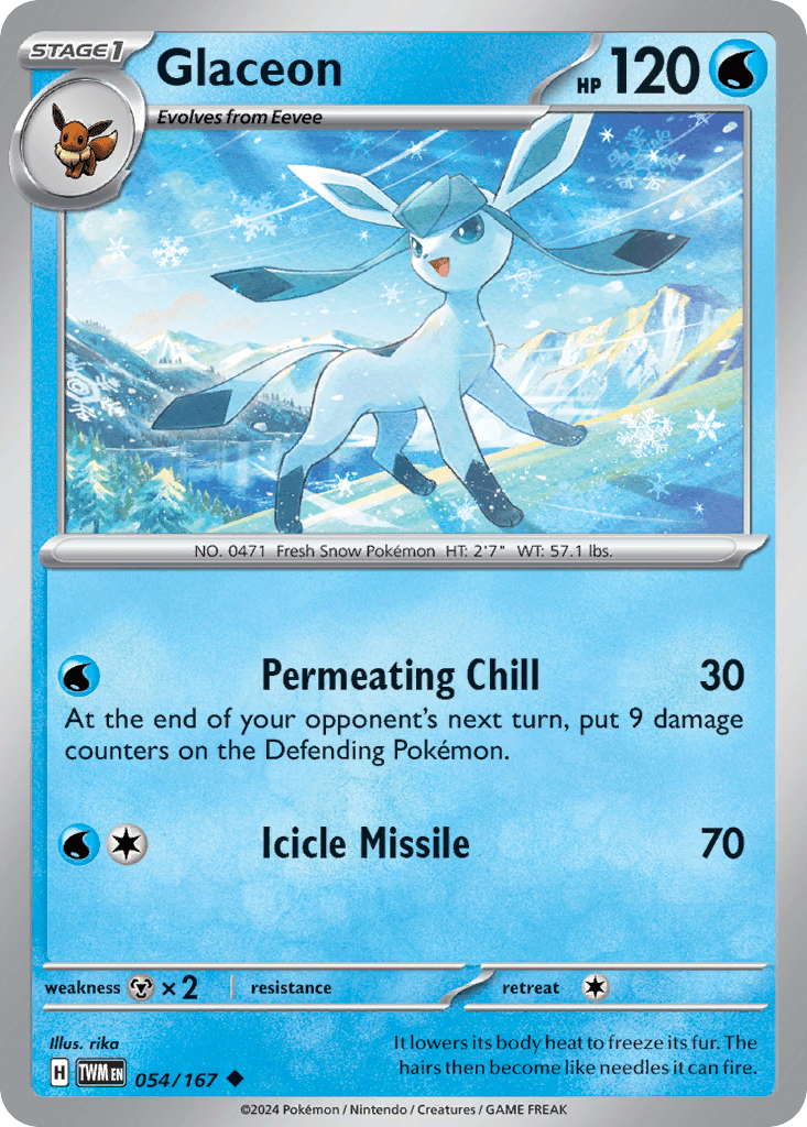 Glaceon Pokémon card