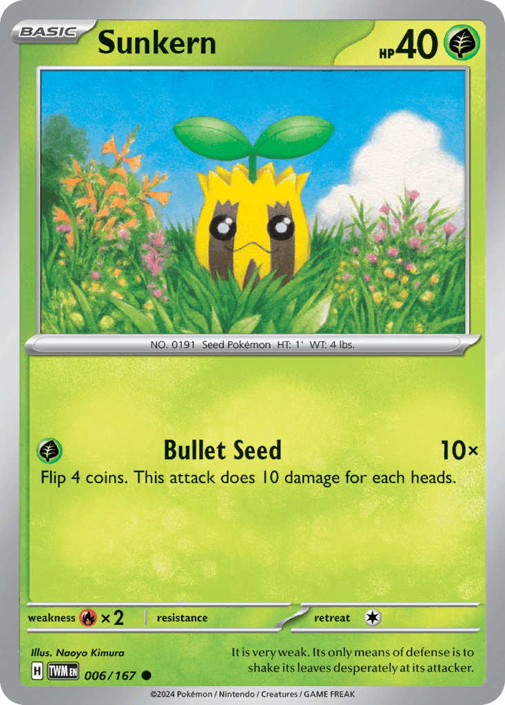 Sunkern Pokémon card