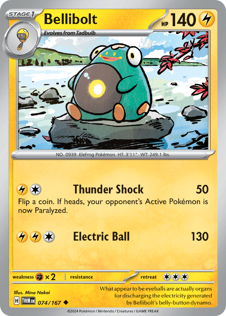 Bellibolt Pokémon card