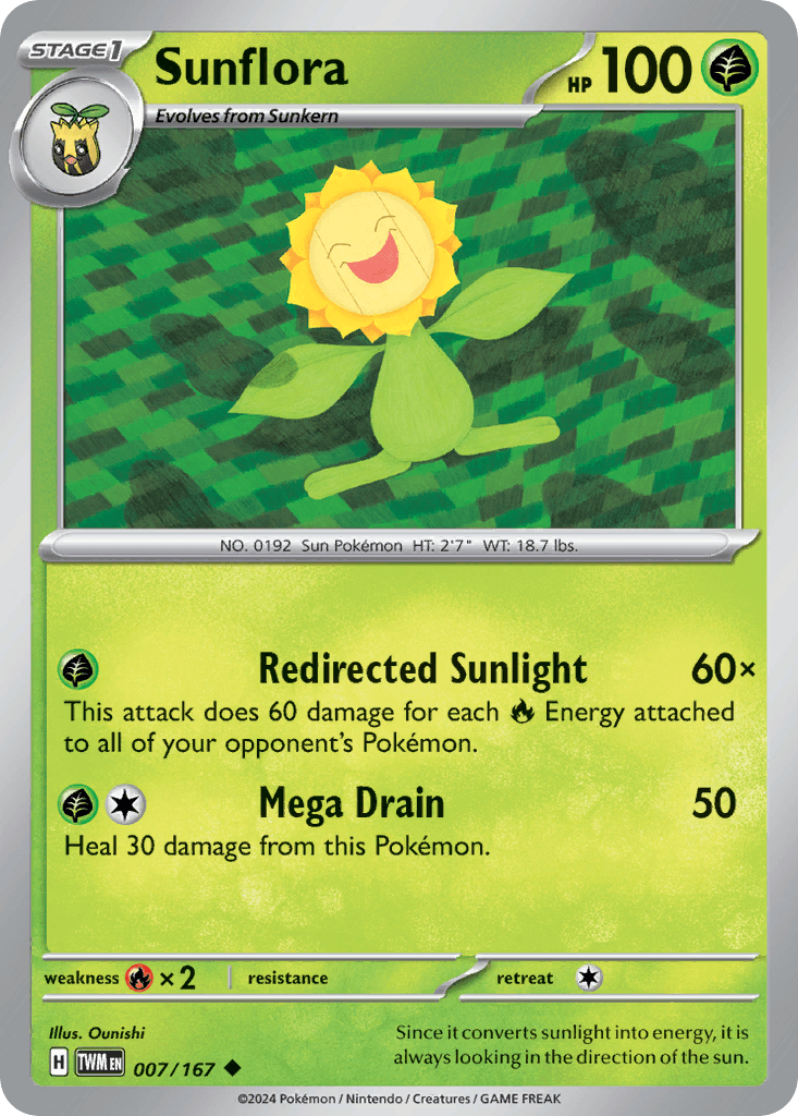 Sunflora Pokémon card
