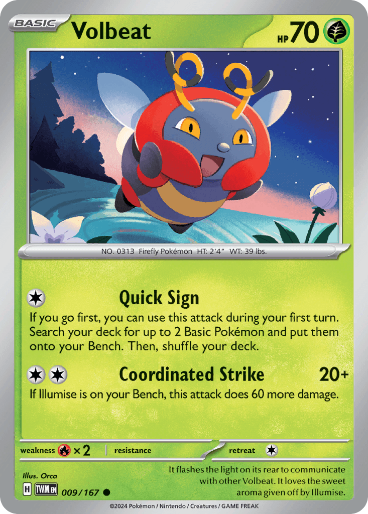Volbeat Pokémon card