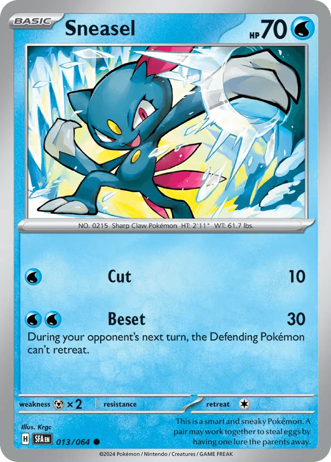 Sneasel Pokémon card
