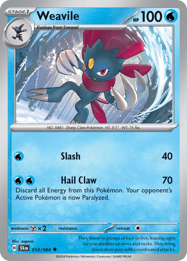 Weavile Pokémon card