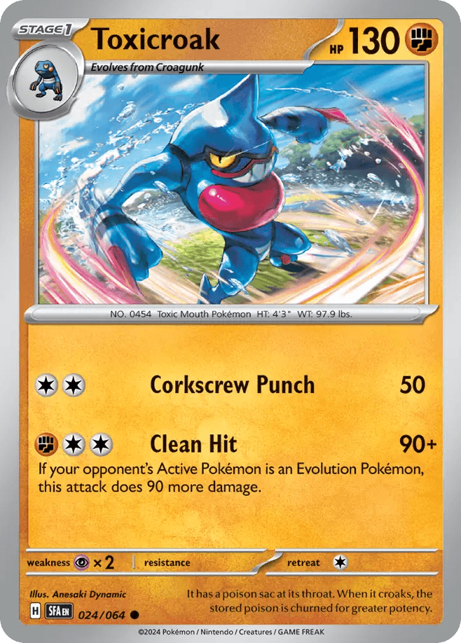 Toxicroak Pokémon card