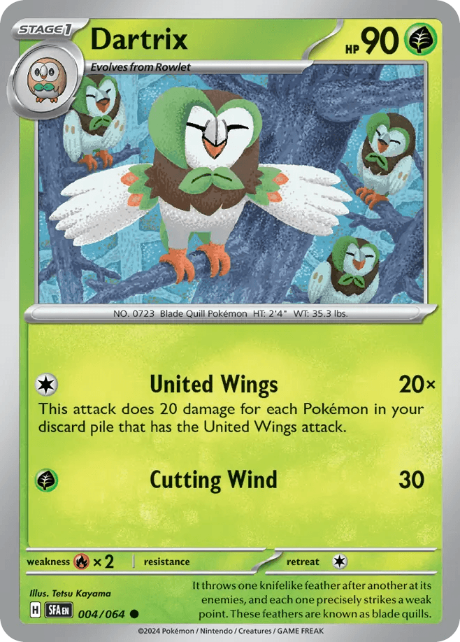 Dartrix Pokémon card