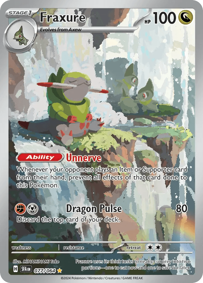 Fraxure Pokémon card