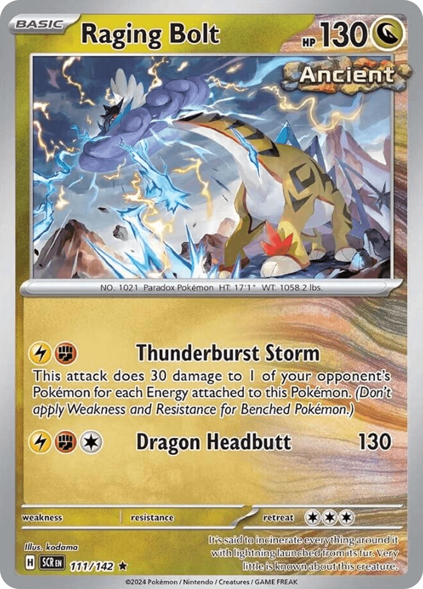 Raging Bolt Pokémon card