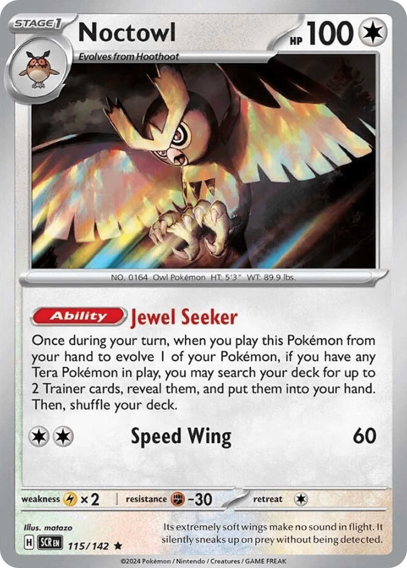 Noctowl Pokémon card