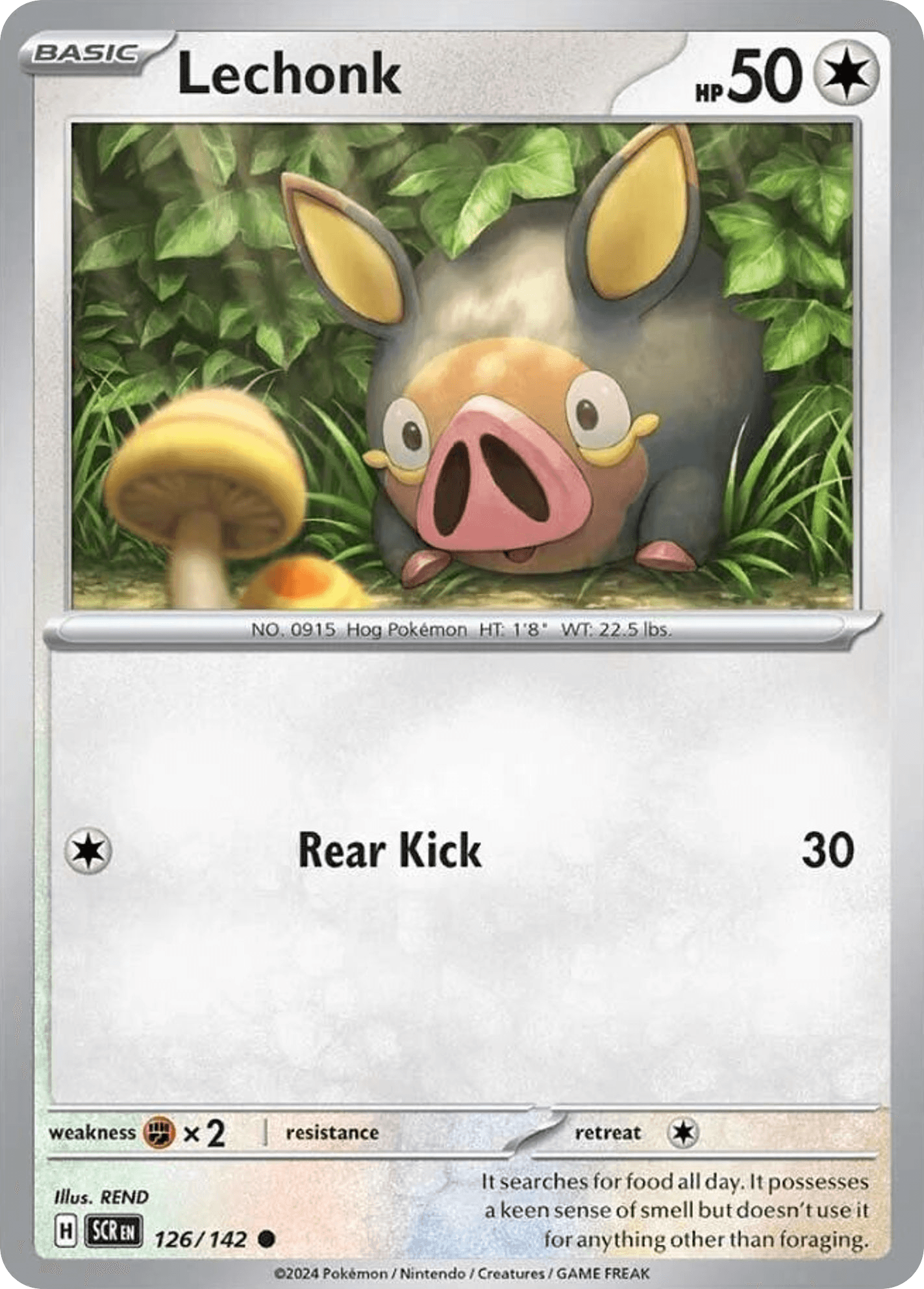 Lechonk Pokémon card