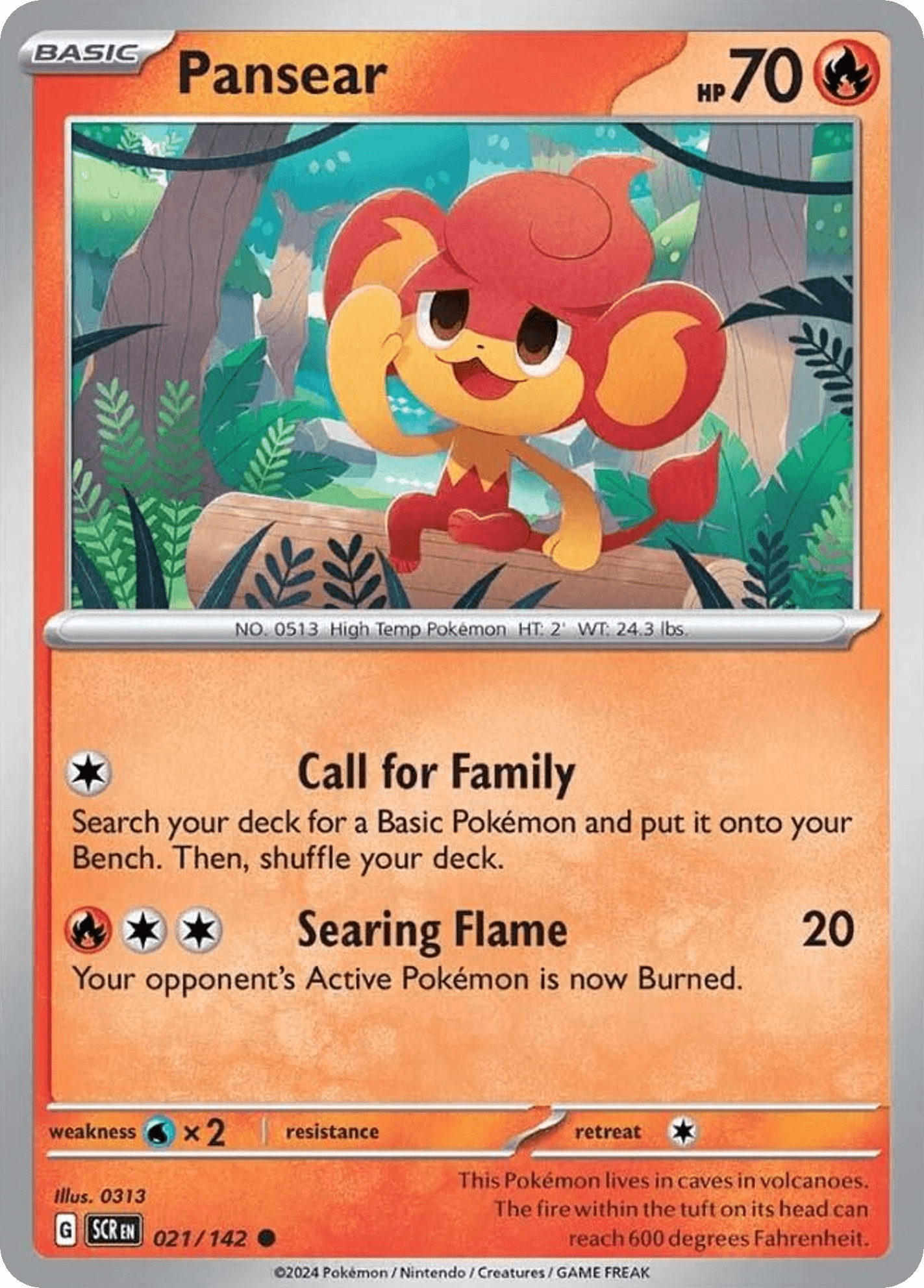 Pansear Pokémon card