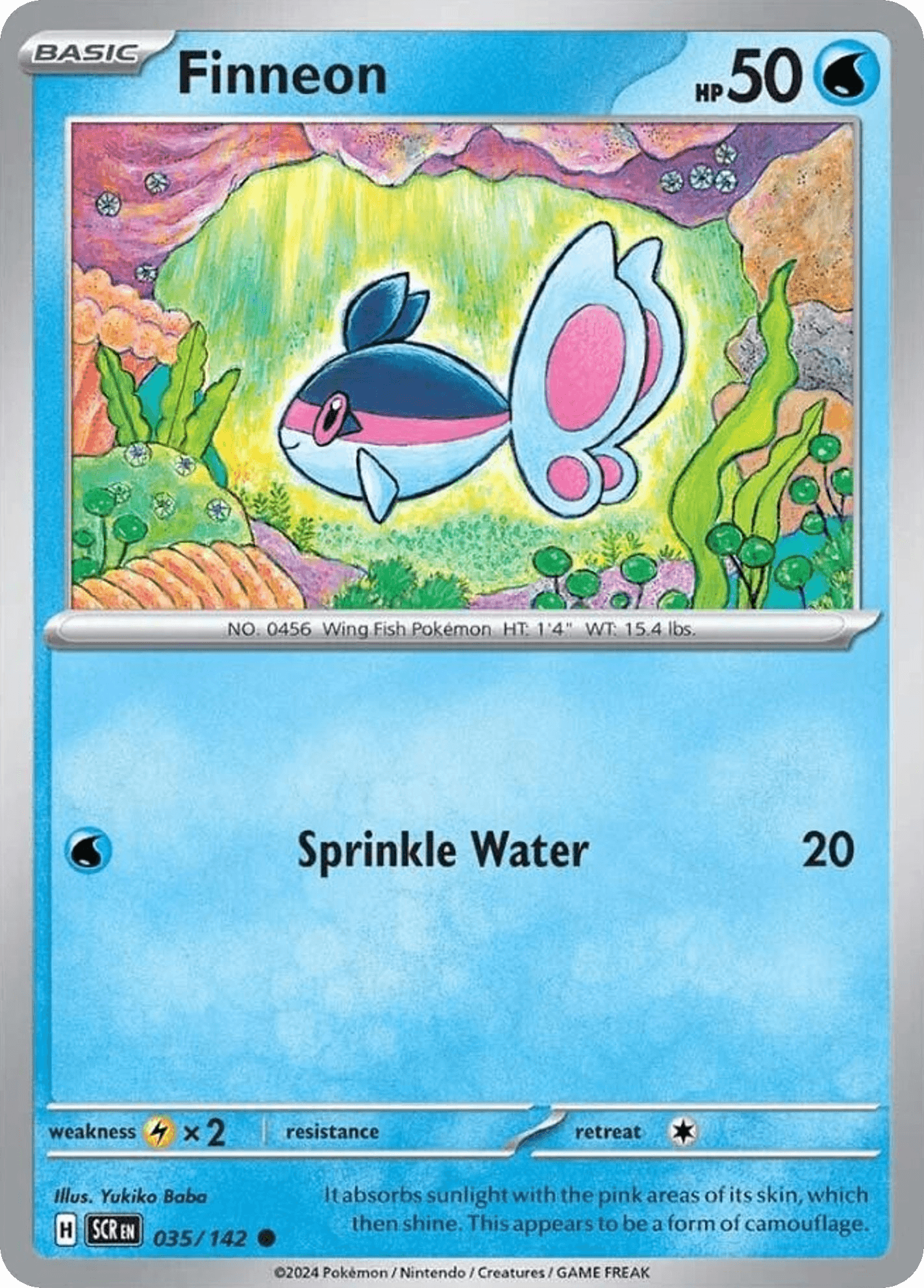 Finneon Pokémon card