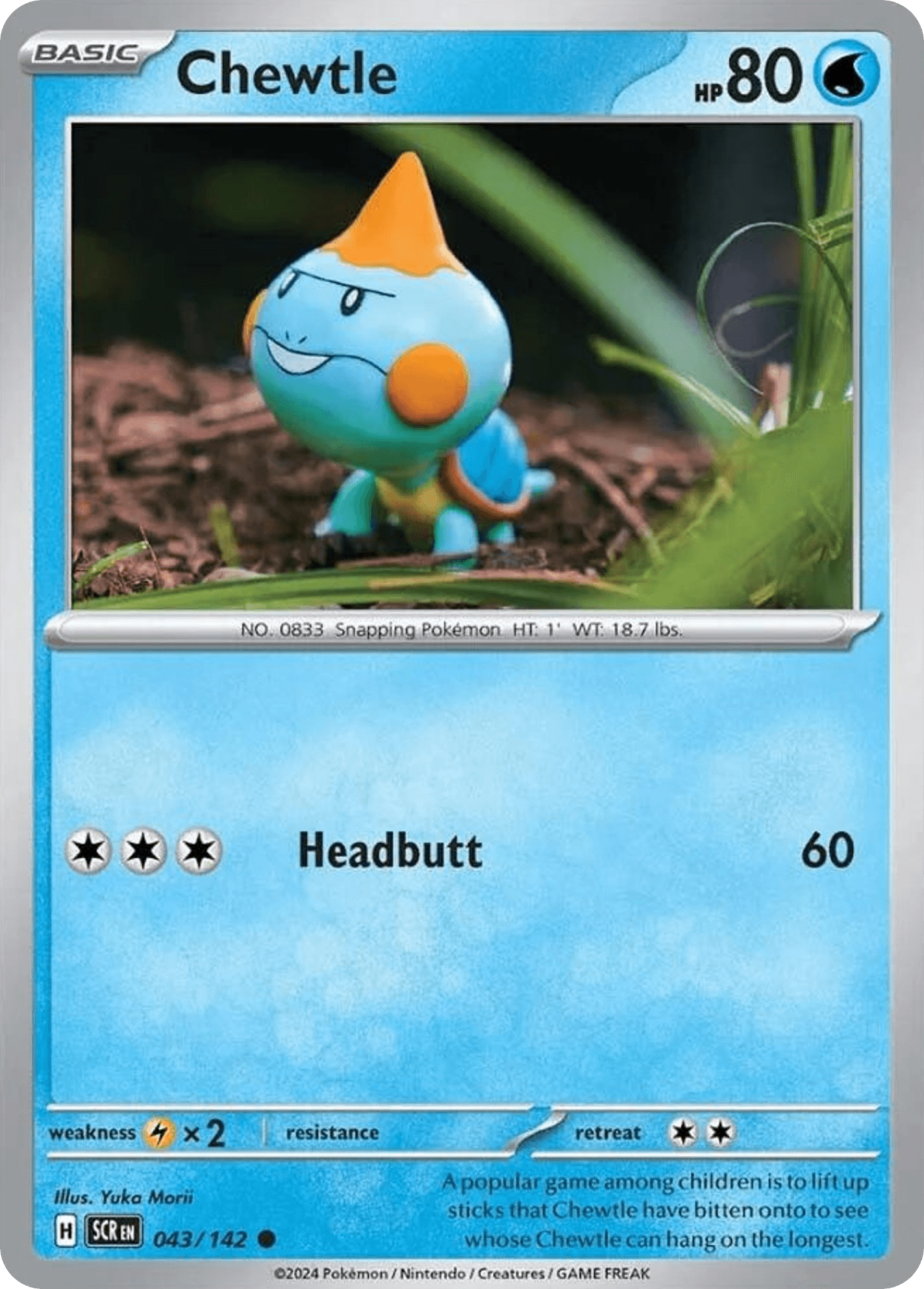 Chewtle Pokémon card