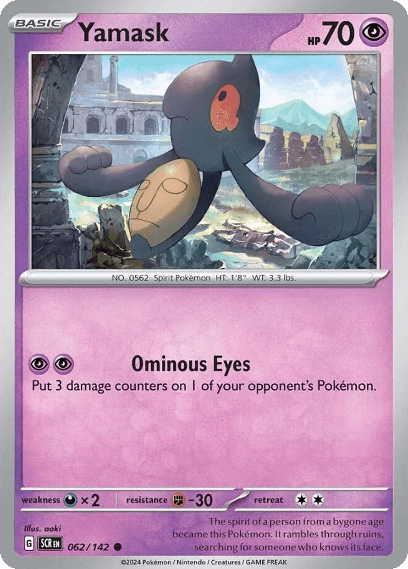 Yamask Pokémon card