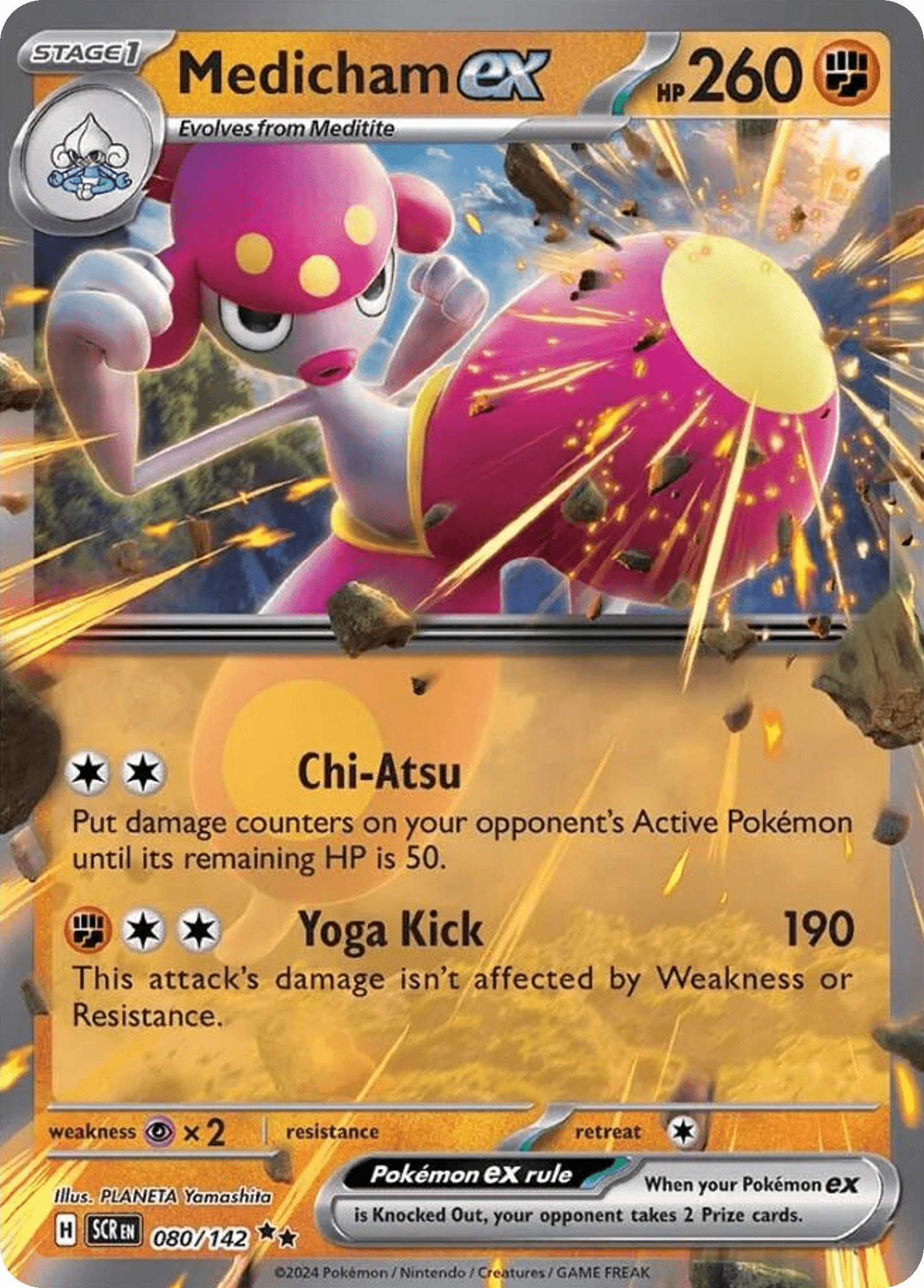 Medicham ex Pokémon card