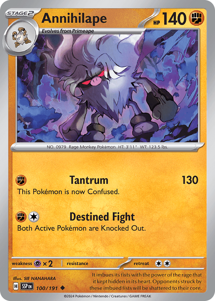 Annihilape Pokémon card