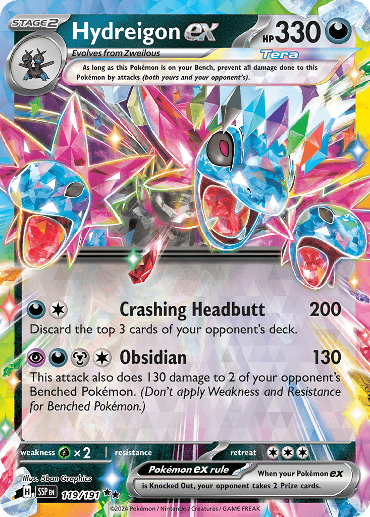 Hydreigon ex Pokémon card