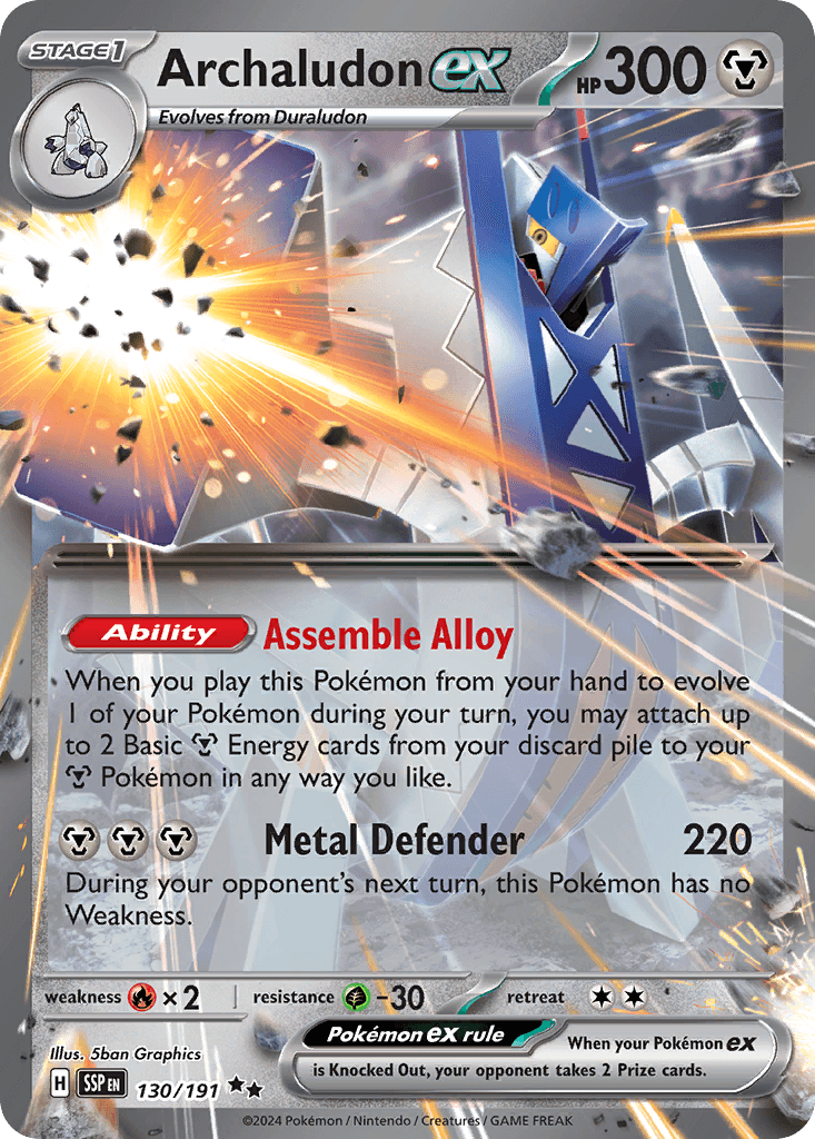 Archaludon ex Pokémon card