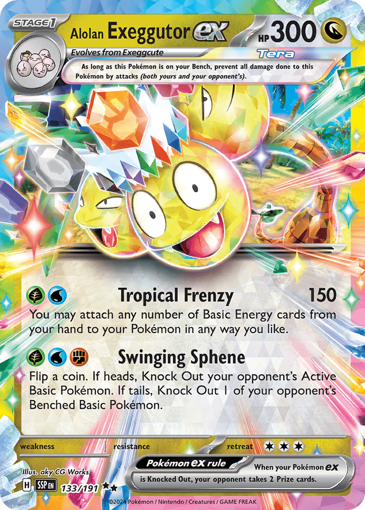 Alolan Exeggutor ex Pokémon card