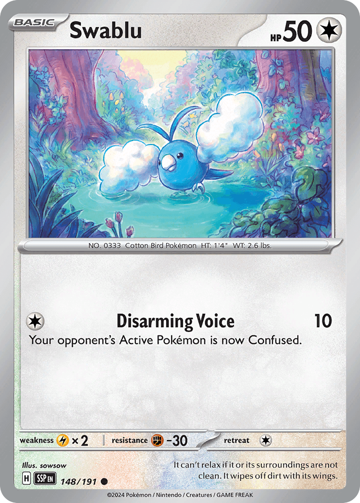Swablu Pokémon card