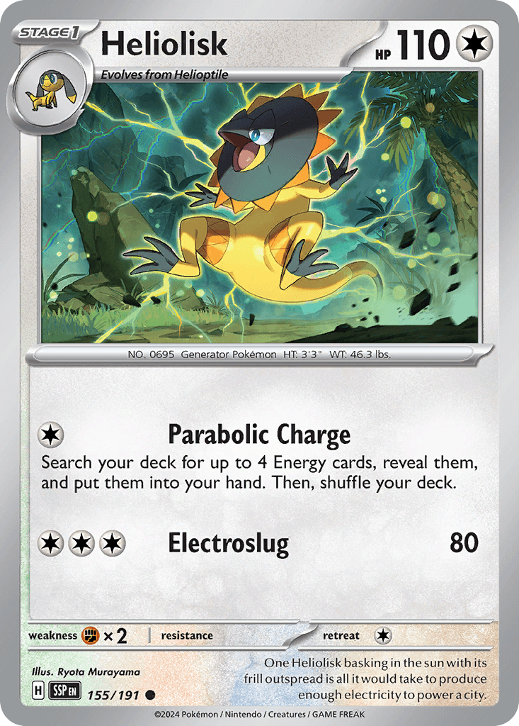 Heliolisk Pokémon card